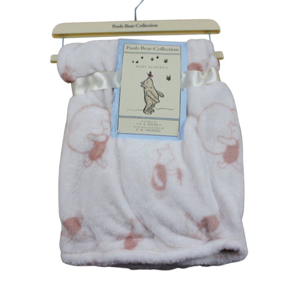 Winnie the Pooh Collection Pink Coral Piglet Baby Blanket Fleece Girls Soft NWT